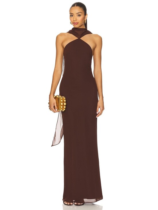 Amanda Uprichard Dresses & Skirts - Amanda Uprichard Ashton Maxi Dress in Cocoa
